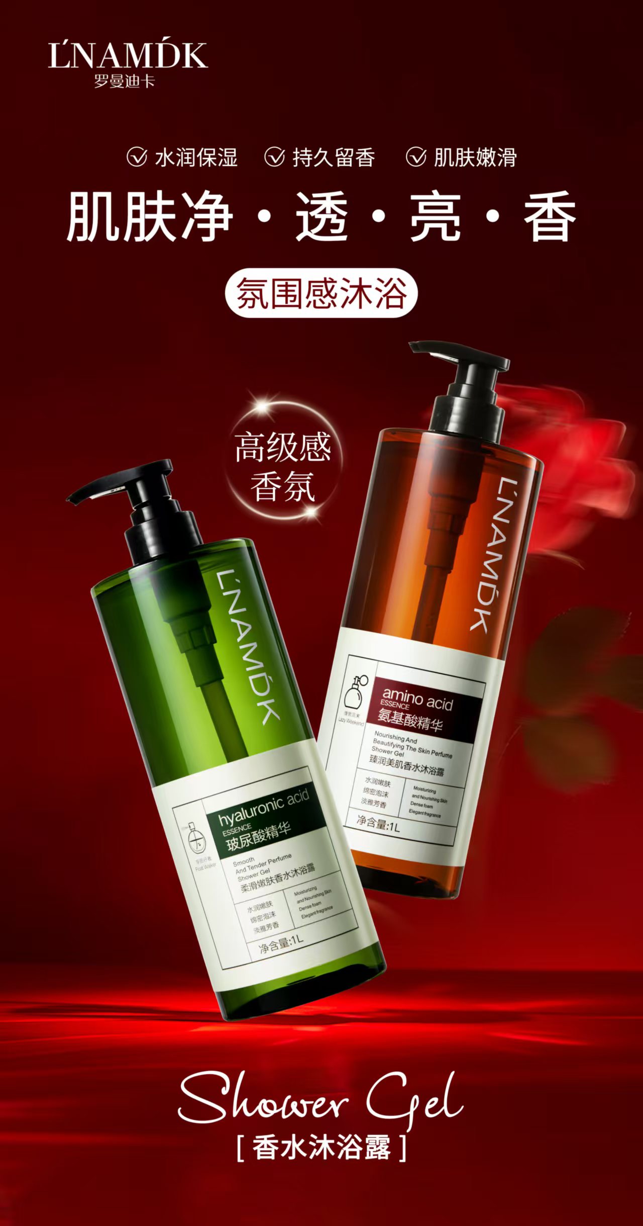 LNAMDK Rose and Camellia Body Wash