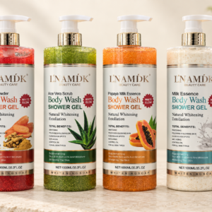 LNAMDK exfoliating body wash pump bottles
