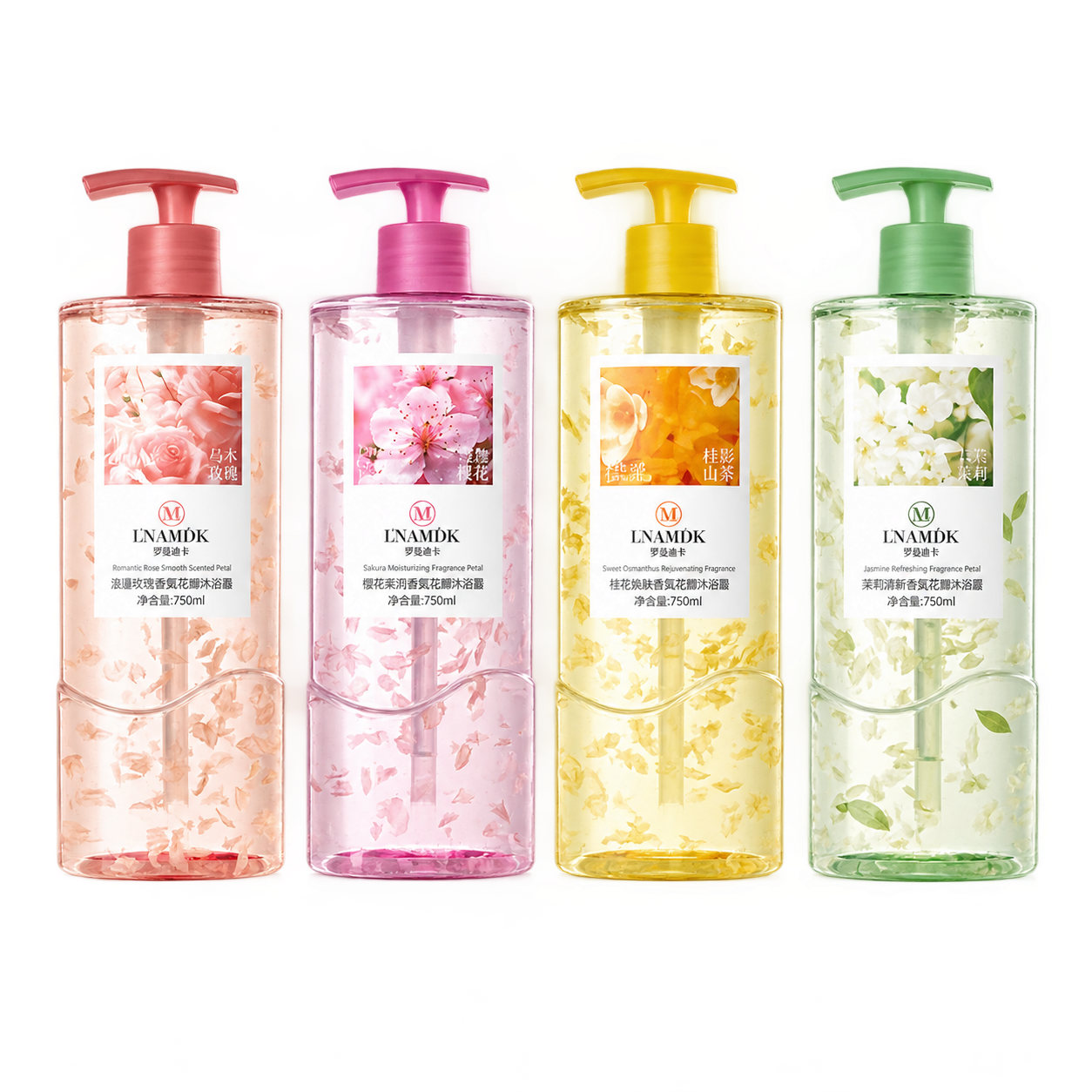 LNAMDK floral body wash collection